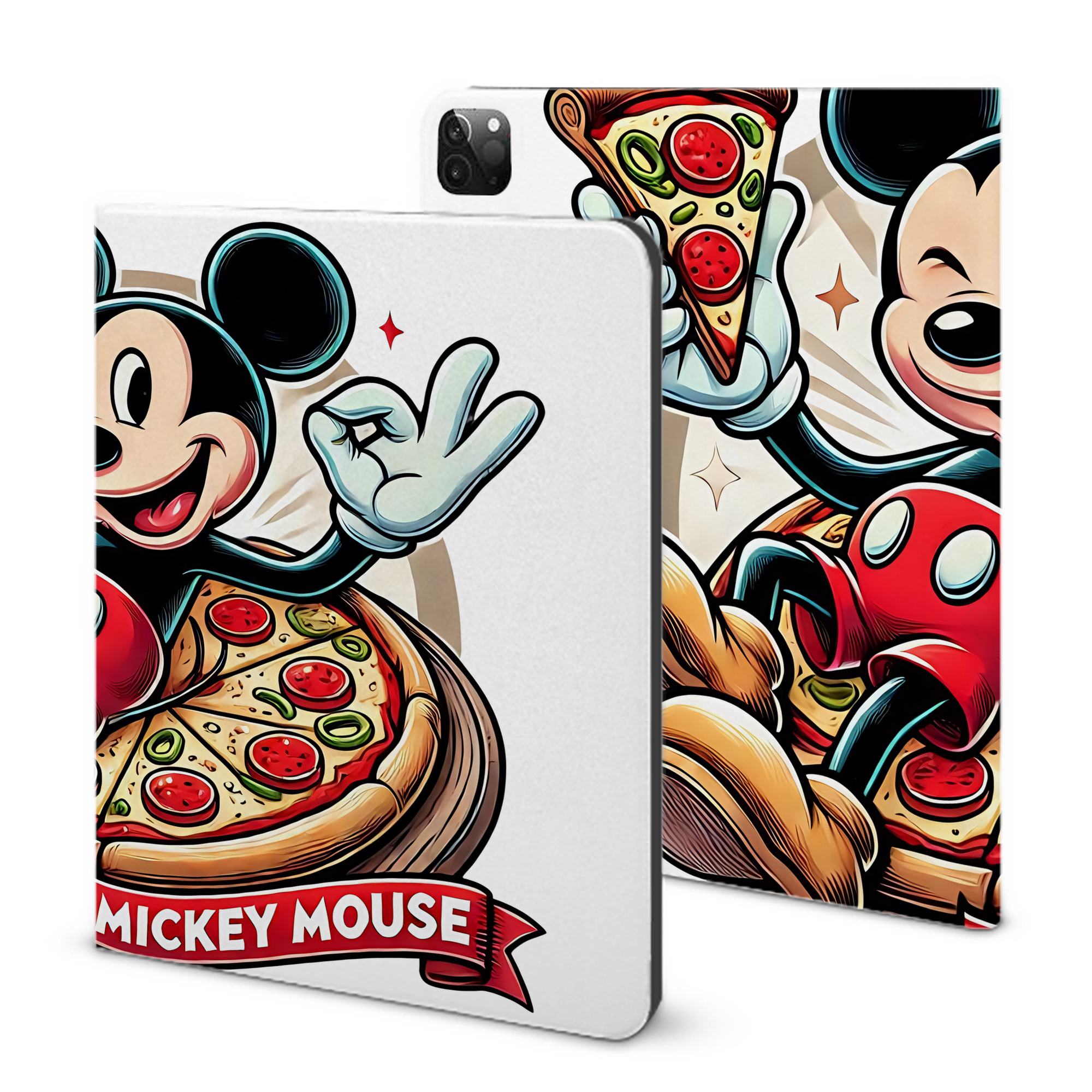 （画像用） ミッキーマウス Mickey Mouse IPadケース ペンホルダー付き ブックスタイルデザイン